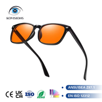 Lunettes de sommeil anti-lumière bleue pour hommes et femmes, verres orange, monture Keyhole, anti-fatigue oculaire, protection UV400 pour PC et jeux vidéo