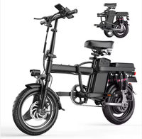 Vélo électrique pliable F9 à quatre amortisseurs, batterie au lithium 400W 48V15AH, vélo électrique pliable portable pour adultes, pour les trajets quotidiens