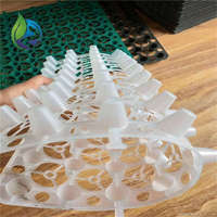 Feuille de drainage et cellule de stockage d'eau en plastique HDPE 500x500mm, hauteur 38/48/68mm, pour usage extérieur/bureaux BOLV HT-DG400