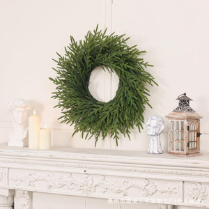 Guirlande <span class=keywords><strong>de</strong></span> Noël réaliste et souple <span class=keywords><strong>de</strong></span> 26 pouces pour porte d'entrée, mur extérieur, fenêtre, décoration <span class=keywords><strong>de</strong></span> Noël et <span class=keywords><strong>de</strong></span> Thanksgiving, intérieur - Product Image 3