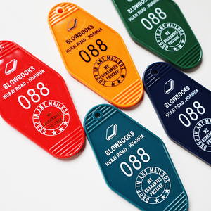 Llaveros Personalizados con Logotipo, Color y Material, Llaveros Promocionales de Plástico en Blanco, Estilo Retro Vintage para Habitaciones de Motel y Hotel - Product Image 6