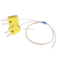 Kabel Pengukur Suhu Tipe Titik Solder TT-K-30 KIC Sensor Termokopel Tipe K dengan Berbagai Konektor