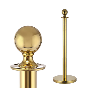 Bán buôn VIP nhung kiểm soát đám đông Vàng <span class=keywords><strong>stanchions</strong></span> thép không gỉ thảm đỏ hàng rào và cực Chrome rào cản giao thông - Product Image 1