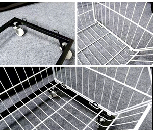 Présentoir multi-niveaux électroplaqué inclinable avec roulettes pour supermarchés, idéal pour la présentation de <span class=keywords><strong>fruits</strong></span> <span class=keywords><strong>et</strong></span> légumes - Product Image 5