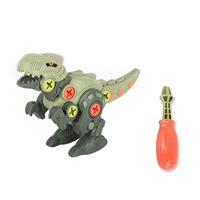 Juego de construcción de dinosaurios con destornillador para niños, juguete de construcción de dinosaurios con kit de jaula