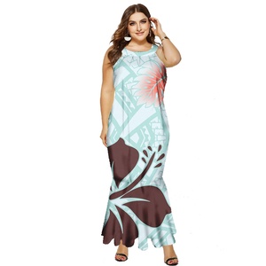 Puletasi polynesisches Meerjungfrau-Kleid hawaiianischer Stil formelles Abendkleid Ballkleid Hochzeit Maxi-langes Kleid für Damen - Product Image 1