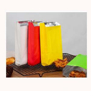 Sac d'emballage en papier enduit anti-graisse de qualité alimentaire jetable pour sandwichs de poulet de restaurant BBQ, idéal pour la vente à emporter - Product Image 2