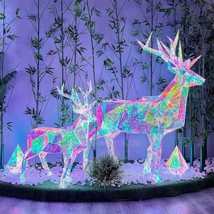 PVC tưởng tượng Màu ánh sáng <span class=keywords><strong>Xmas</strong></span> redeer giftbox trang trí vườn Plaza trang trí ý tưởng đèn giáng sinh ngoài trời hoạt hình - Product Image 6