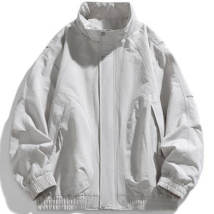 Doudoune à col montant 2026, veste chaude en duvet avec fermeture boutonnée de couleur unie pour homme - Product Image 5