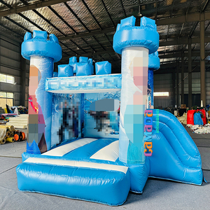 Castillo Inflable Azul y Blanco Tipo Princesa, con Tobogán, <span class=keywords><strong>Precio</strong></span> <span class=keywords><strong>de</strong></span> Fábrica, <span class=keywords><strong>Mini</strong></span> Castillo Inflable para Saltar - Product Image 4