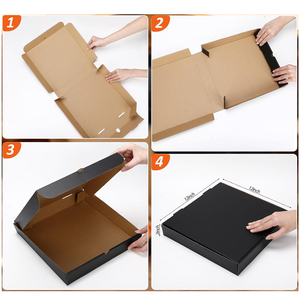 Caja de Cartón Corrugado Negra Personalizada para Pizza, Contenedor para Llevar, Caja de Embalaje para Pizza con Logotipo - Product Image 4