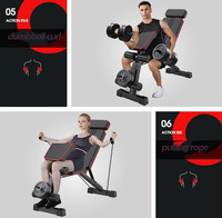 2024 vente chaude banc d'haltère réglable équipement de gymnastique à domicile banc de poids chaise romaine banc multi-assis Style moderne métal