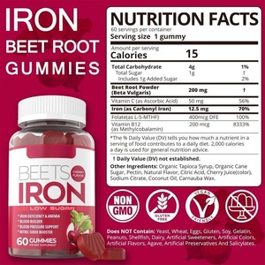 Suministro a Granel de Fábrica: Gomitas de Remolacha Orgánica en Polvo <span class=keywords><strong>para</strong></span> Complementar el Cuerpo <span class=keywords><strong>con</strong></span> los Elementos de <span class=keywords><strong>Hierro</strong></span> Necesarios - Product Image 2