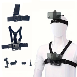 Kit de accesorios para cámara de acción, correa para la cabeza, correa para el pecho, soporte ajustable para GoPro, teléfono, DJI Osmo, SJCAM, <span class=keywords><strong>AKASO</strong></span>, insta360 - Product Image 1