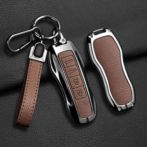 Funda de aleación de zinc para llave de coche Porsche Panamera Spyder Carrera Macan Cayman Cayenne 911 970 981 991, llaveros para coche - Product Image 2