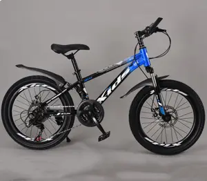 Bicicleta de Montaña para niños de 18/20 pulgadas, bici de 21 velocidades, con horquilla de acero de carbono, bicicleta de montaña, cubo, engranaje de 20 pulgadas