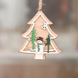 Ornements de Noël <span class=keywords><strong>en</strong></span> <span class=keywords><strong>bois</strong></span> gravés au laser, petits et de grande valeur, <span class=keywords><strong>en</strong></span> forme d'arbre, de pentagramme et de cloche, décorations et cadeaux pour la saison des fêtes - Product Image 4