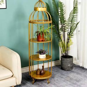 Soporte de Flores de Esquina de Alta Calidad para Interiores y Exteriores, Sala de Estar, Balcón, Salón de Belleza, Oficina, Spa, Estilo Jaula de Pájaros - Product Image 2