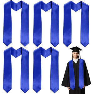 Banderines de Graduación de Color Sólido, 70x15 Pulgadas, Amarillo, para Toga de Licenciatura Formal - Product Image 4