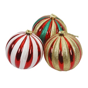 15cm Glossy Pumpkin Plastic <b>Light</b> Luxury Christmas Ball Christmas Decorations <b>Tree</b> Hanging Ornaments - Product Image 1