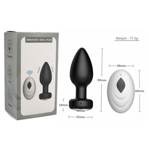 Хит продаж: Электрический анальный стимулятор с 10 режимами вибрации, дистанционным управлением, силиконовый массажер простаты и ягодиц, секс-игрушка для мужчин и женщин - Product Image 1
