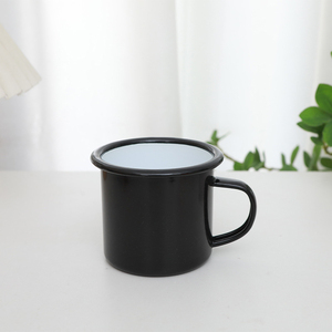 Vente en gros de tasses de voyage en céramique 12oz <span class=keywords><strong>500ml</strong></span> personnalisées tasses en émail de lait thé par sublimation tasse à café personnalisée couvercle à poignée - Product Image 4