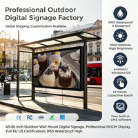 Écran publicitaire LCD extérieur de 32, 43 et 49 pouces, étanche IP65, pour parc urbain, affichage numérique mural pour usage commercial