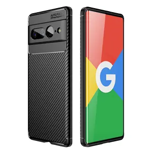 Google Pixel 7pro 6A 용 고품질 비틀 탄소 섬유 낙하 방지 커버 Google 용 젖빛 TPU 휴대 전화 케이스