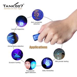 Tank007 E15 365nm Blacklight Fluorescence Карманный флуоресцентный Карманный Ультрафиолетовый отверждения Linternas светодиодный брелок мини-фонарик - Product Image 6
