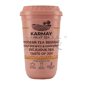 KARMAY Lemon Tea <b>Cup</b> With Lid 700ml Round <b>Plastic</b> Beverage Container Custom Printed Takeaway <b>Cup</b> - Product Image 3