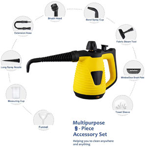 Nettoyeur vapeur électrique portatif pour la maison, nettoyeur vapeur haute température pour l'intérieur de la voiture, nettoyeur vapeur pour vêtements - Product Image 1