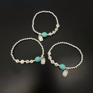 Bracelet en argent sterling S925 avec breloque en pierre naturelle, bijoux porte-bonheur pour femmes, attirant la richesse, à porter tous les jours - Product Image 5