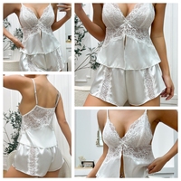 Ensemble de Lingerie Érotique Sexy Deux Pièces Sans Entrejambe pour Femme
