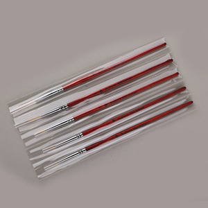 Ensemble de pinceaux à manche en bois rouge japonais pour le nail art, stylos de sculpture et de dessin pour la manucure DIY et la création de motifs sur les ongles - Product Image 2