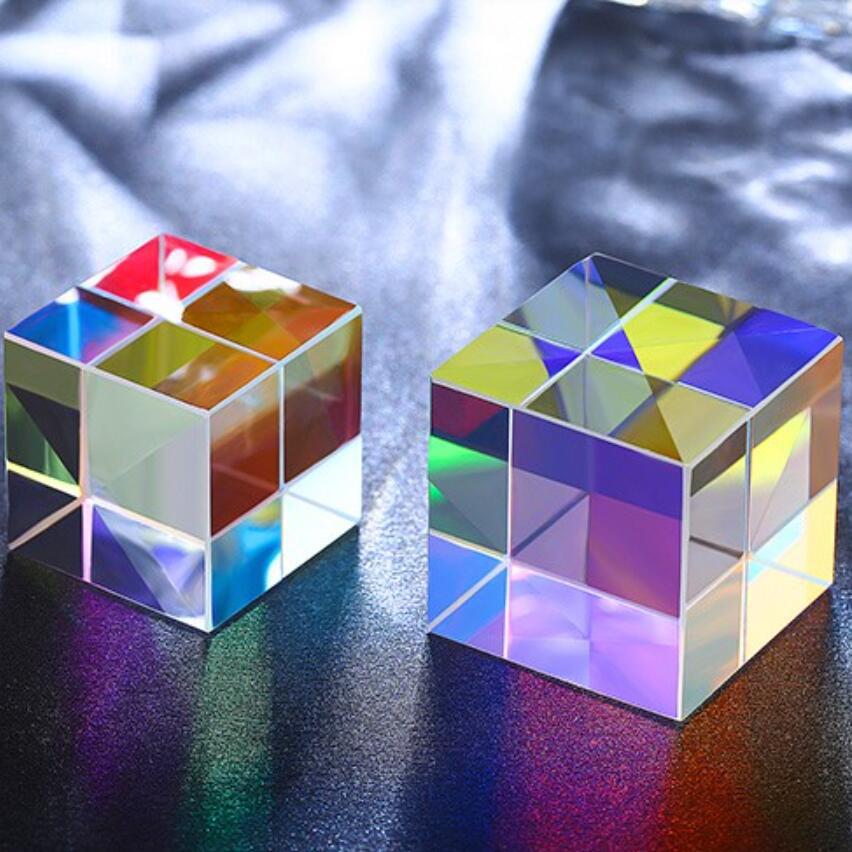 Colorful White Crystal Prism Six-Sided Bright Light Combine Glass