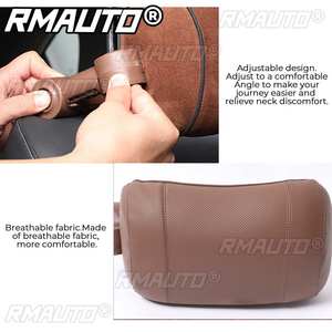 หมอนรองศีรษะในรถยนต์แบบมีโครง 3 สี ทำจากเมมโมรี่โฟมเพื่อความสบาย ป้องกันศีรษะ หุ้มด้วยหนัง PU ใช้ได้ทุกฤดู - Product Image 6