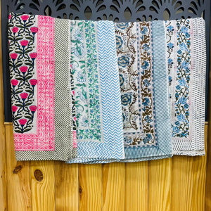 Hand Block Print Cotton <b>Sarong</b> Boho Beach Cover-Up Lightweight Hand Block Printed Beach Cover Up Sustainable Boho Resort Outfit - Product Image 1