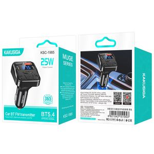 KAKU/KAKUSIGA Nouveauté  Émetteur FM pour voiture 25W |   Charge rapide 5A BT5.4 Type-C/USB-A - Product Image 2