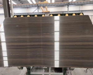 Losa de Mármol Pulido Marrón Oscuro con Corte Transversal y Vetas de Madera Obama para Aplicación en Paredes y Pisos Interiores - Product Image 5