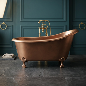 Antique Luxury <b>Copper</b> Clawfoot Freestanding Bathtub Oval Soaking Tub for Home & Hotel Use-Indian Home Crafts - Product Image 1