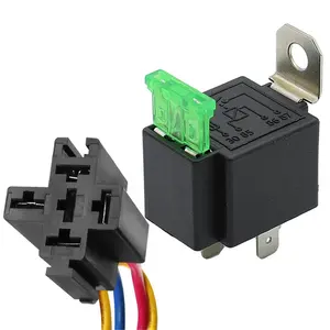 Relé fundido 12V 30A Relé de coche automático 4pin W toma de cable