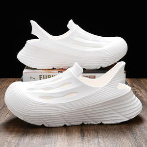 Women's EVA Hollow <b>Clogs</b> White Thick Sole Comfortable Outdoor Summer Beach Shoes - Product Image 4