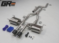 Système d'échappement arrière brossé SS304 Catback pour Jaguar F-Type X152 2.0T 2019-2024 avec contrôle de soupape à vide