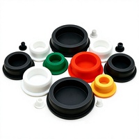 Bouchon d'extrémité rond en caoutchouc de silicone noir et blanc pour tube, insert de tuyau, bouchon de protection 2,7 mm-301,5 mm