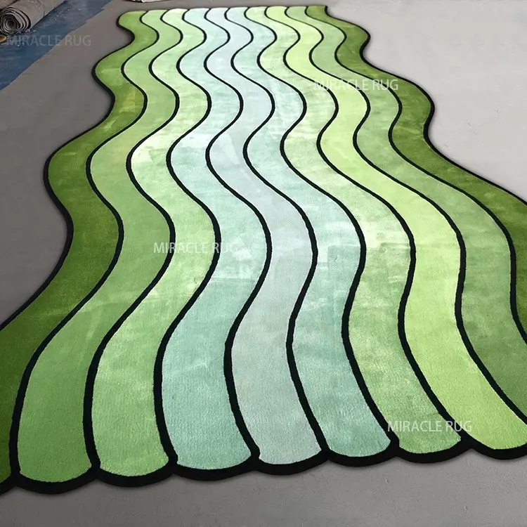 Hypebeast-alfombra con estampado de hierba húmeda, estera moderna con diseño de marca, logotipo, planta verde, personalizada por sublimación