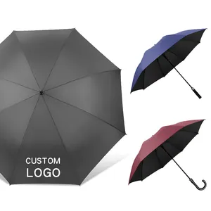 하이 퀄리티 스트레이트 대형 어깨 걸이 스트랩 60 인치 75cm * 8K 자외선 저항 로고와 맞춤 골프 우산