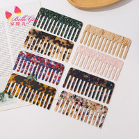 BELLEWORLD – peigne à dents larges personnalisé, forme carrée, côté ondulé, coquille de tortue, couleur, acétate de cellulose, feuille de résine, peignes pour femmes