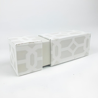 Boîte en papier rigide écologique sur mesure en deux parties avec laminage mat pour le stockage de flacons cosmétiques et de crèmes pour le visage