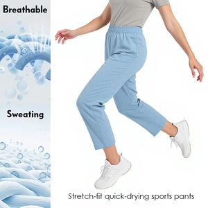 Nurse Pants Straight <b>Elastic</b> Waistband Drawstring Breathable Women's Work Uniform Plus Size Laboratory Dental Pants - Product Image 4