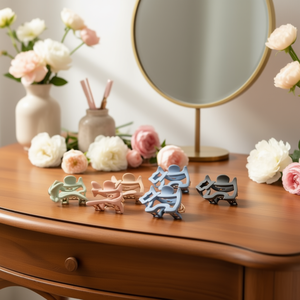 Barrettes à cheveux en plastique mat 10 cm motif chien des Highlands pour femme, accessoire de mode décontracté - Product Image 4